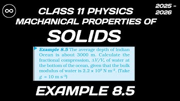 Class 11 physics chapter 8 Mechanical properties of solids example 8.5