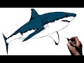 How to Draw A Great White Shark | Step By Step