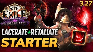 [PoE 3.27] Bleed LACERATE + RETALIATE Gladiator - League Starter to Ubers Build Guide, Path of Exile