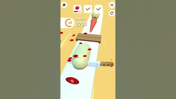 MASTER SLICE HOW FAST CAN YOU CUT LEVEL 1🎮💙#knifeskills #perfectslicemaster #perfectslicesgame #game