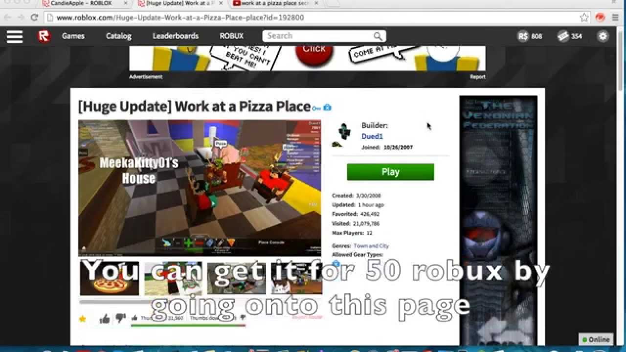 Roblox Work At A Pizza Place Secret Island And How To Find It Youtube - roblox pizza place secret island