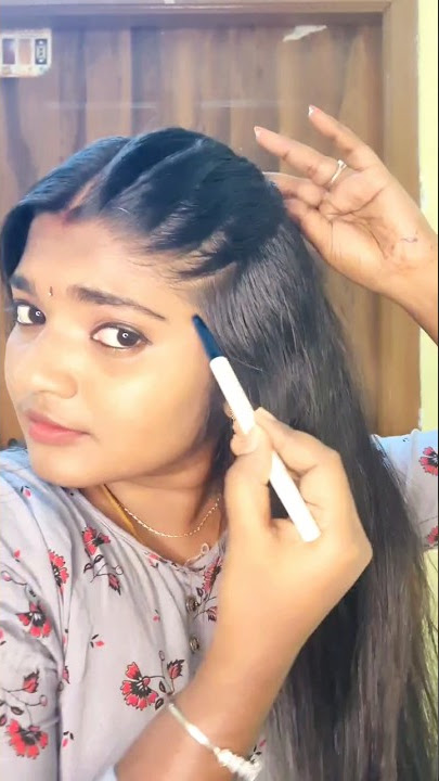 💥 HAIRSTYLE USING PEN 🖊️😍 #prashanyasiva #editorsiva #shorts