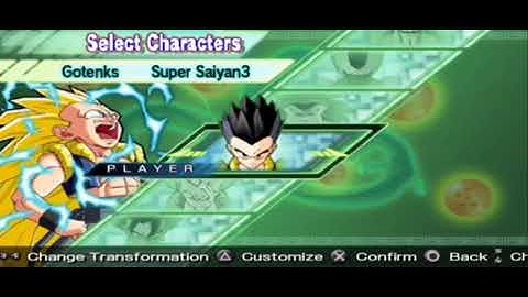All characters and transformations dragon ball shin budokai 2