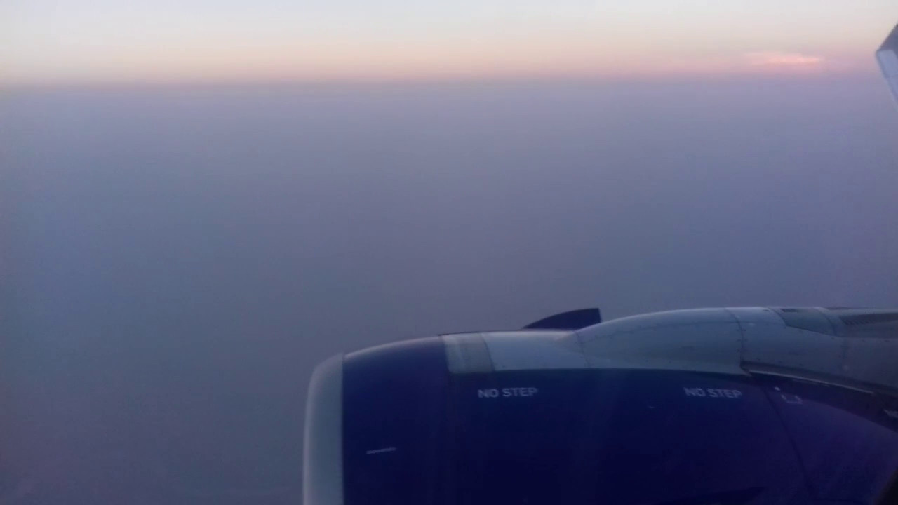 Outside View from a Plane - With Announcements - YouTube