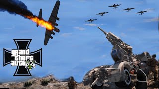 GTA 5 RP Airplane Shootdowns and Crashes | WW2 | B-17 Bomber Raid | สะเก็ด 88 | GTA 5 Machinima