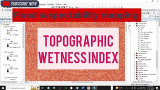 Topographic wetness index as a flood indicator II flood suspectibility mapping II Calculation of twi