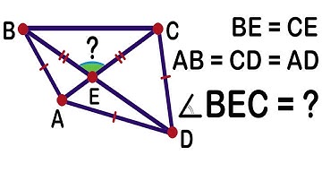 What is the measure of angle BEC? Geometry Challenge. Math Olympiad Geometry problem.