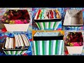 How to cover a Cardboard box with fabric very easily using Old Tshirts - Multipurpose Organizer