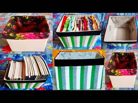 How to make Washable Fabric Storage Basket Easily from Old Clothes