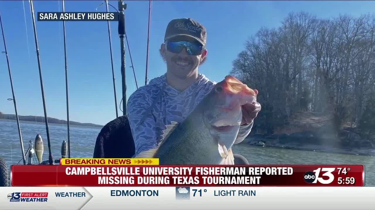 Kentucky college fisherman reported missing in Texas tournament