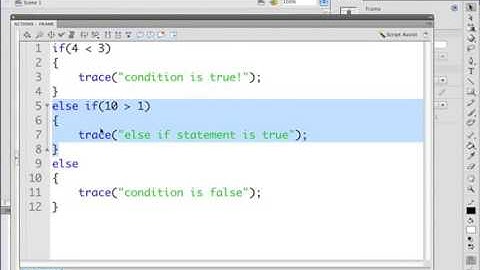 64. Flash & AS3 - Defining conditional statements