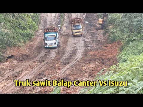 Babak Baru!! Truk Isuzu Mencoba Mgelong Seperti Canter HDX Ketika Ditanjakan Mengisap