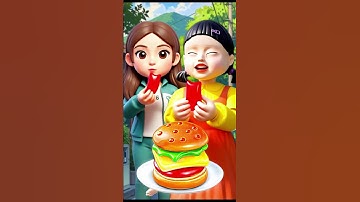 Squid Game AI Edible Slime Hamburger ASMR #squidgame #squidgame2 #ai #asmr