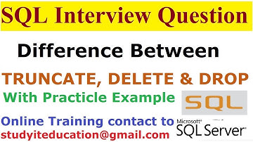 What is Difference between Delete, Drop and Truncate in SQL Server.
