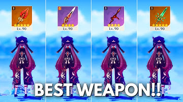 Best WEAPON for Hu Tao !! Black Cliff or Dragon