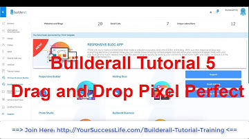 Builderall Tutorial 5 - Drag and Drop Pixel Perfect quick overview