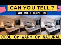 Warm vs natural vs white light, best light for interior, interior lighting. best light for room.