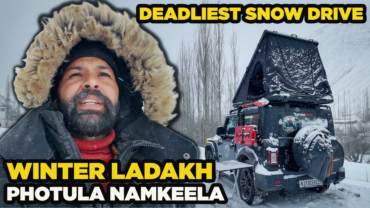 Deadliest Snow Drive in Ladakh ❄️ Winter Ladakh Tried to Stop Me 😱