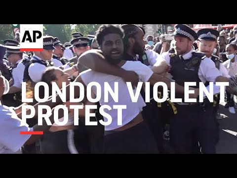 Black Lives Matter protest turns violent in London