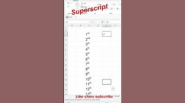 How to Add Superscript in #excel #exceltips #exceltutorial l #computereducation #exceltricks