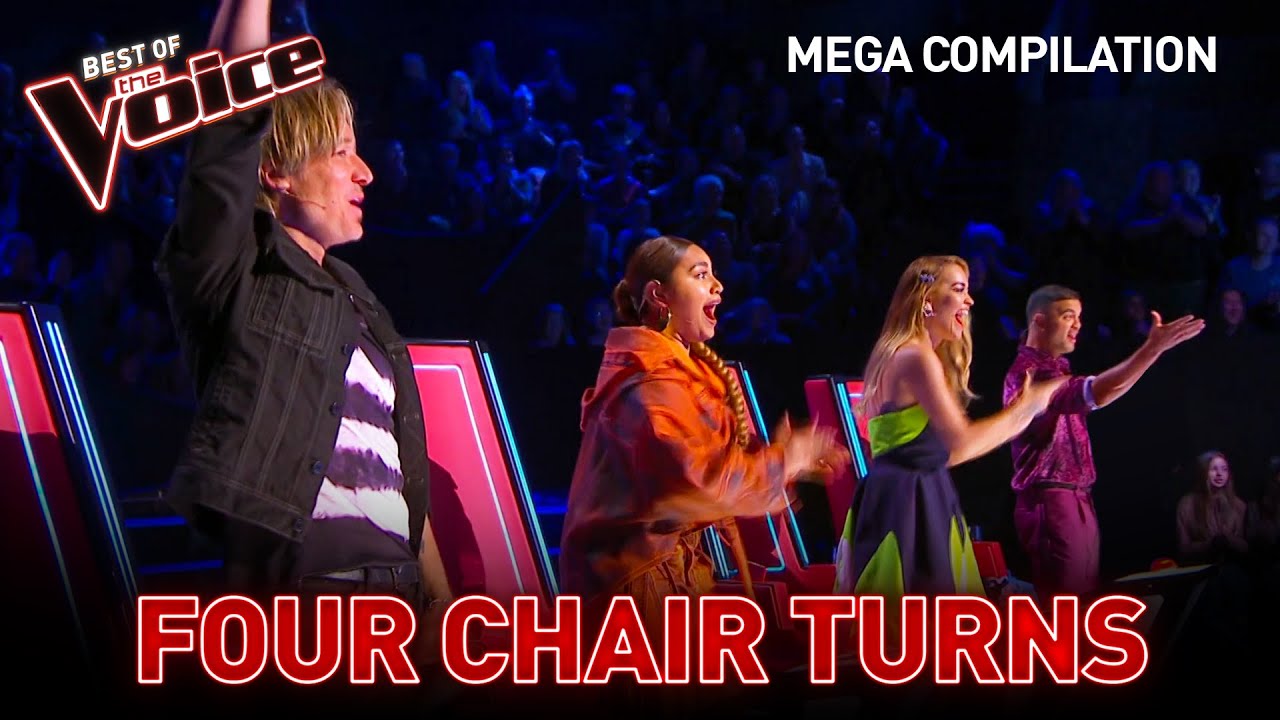 ⁣EVERY 4 CHAIR TURN on The Voice 2022 so far | Mega Compilation