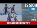 C2 men 500m  final a eugames krakow 2023  italy champion  waykvlogs
