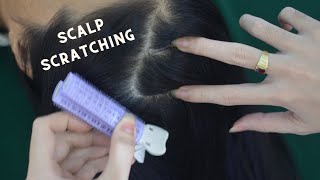 ASMR Tingling Head Scratching Massage, Hair Parting, Hair Play Real Person For Relaxation