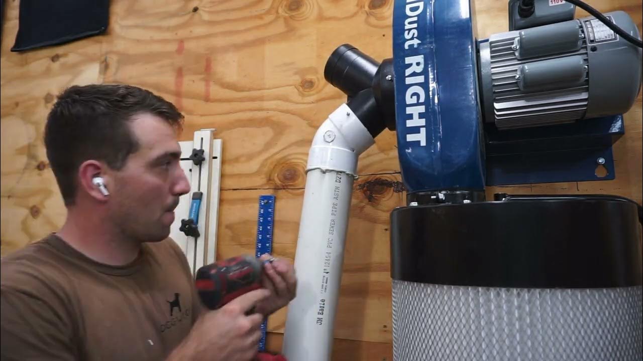 Rockler Woodworking Dust Right WallMount 1250 CFM Dust Collector with
