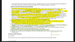 How to structure or block diagram a Bible text