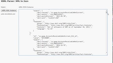 XBRL REST API: from XML to Json (via File)