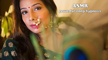 [ASMR] Hindi Eng/POWERFUL SLEEP HYPNOSIS/plucking negativity, cleaning aura, peacock feather massage