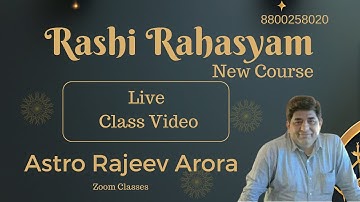 Rashi Rahasyam - Secrets of Zodiac - Our New Course- Starts in September - 8800258020
