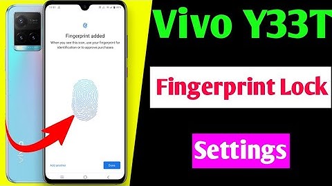 Vivo Y33t fingerprint screen lock/vivo y33t me fingerprint lock kaise lagaye/fingerprint lock//2022