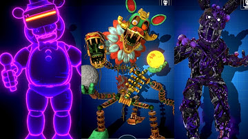ALL ANIMATRONICS WORKSHOP ANIMATIONS 60FPS 1-100% | FNAF AR