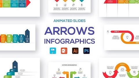 Arrows animated infographics / Free Slide Adobe Illustrator, Photoshop and PowerPoint