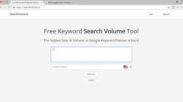 Free Keyword Search Volume Tool - SearchVolume.io - Get search volume for Übersuggest keywords