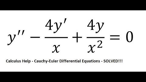 微積分ヘルプ: コーシー・オイラー微分方程式 - y