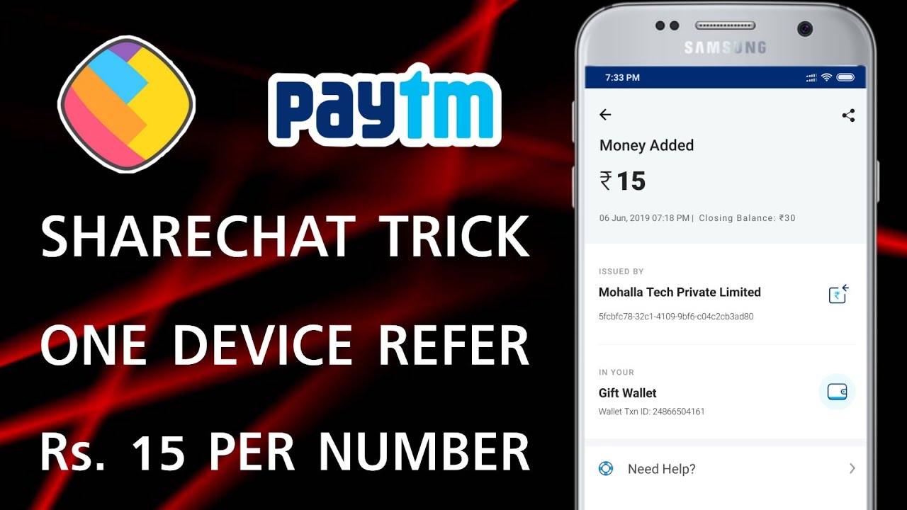 ShareChat Unlimited One Device Refer Trick | Earn ₹15 Per Number Free Paytm Cash ! Refer & Earn App techo de cristal