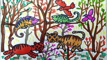 Khu Rừng Thân Thiện | Vẽ Tranh Các Con Vật| Chúng Em Với Thế Giới Động Vật | Con Vật Quen Thuộc