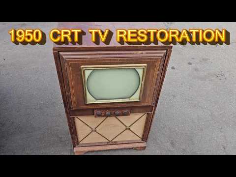 1950 Sentinel 12 Inch Television Full Restoration Chassis And Cabinet Vintage Console CRT TV Set