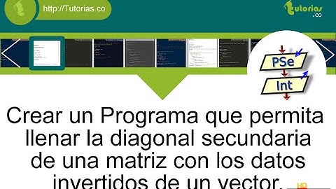 arreglos – Pseint (diagonal secundaria datos invertidos)