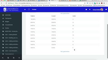 How to use an alternative grading scale in Moodle 3.3