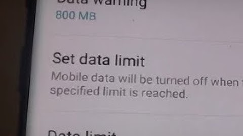 Samsung Galaxy Note 8: Set Data Limit to Prevent Big Phone Bill