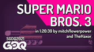 Super Mario Bros. 3 by mitchflowerpower and TheHaxor in 1:20:39- Summer Games Done Quick 2021 Online