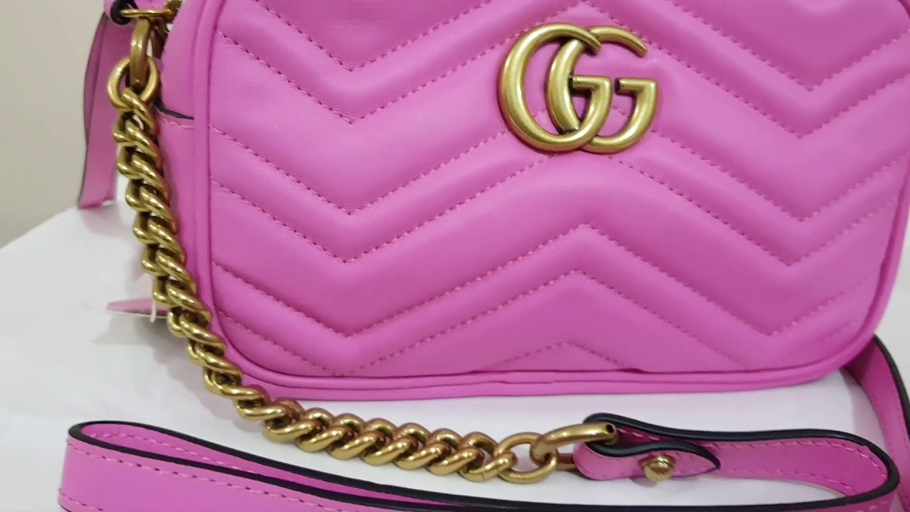 gucci marmont 2.0 mini chain bolsa