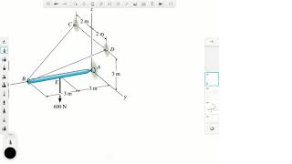 Determine the components of reaction at the ball and socket joint A