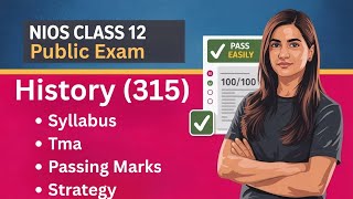 NIOS Class 12th History (315) April 2026 new Syllabus || NIOS New syllabus || Public exam Syllabus