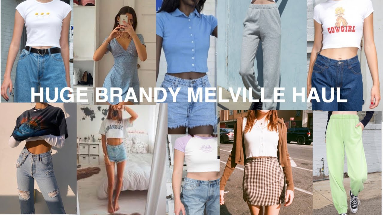 huge brandy melville haul (try-on) - YouTube