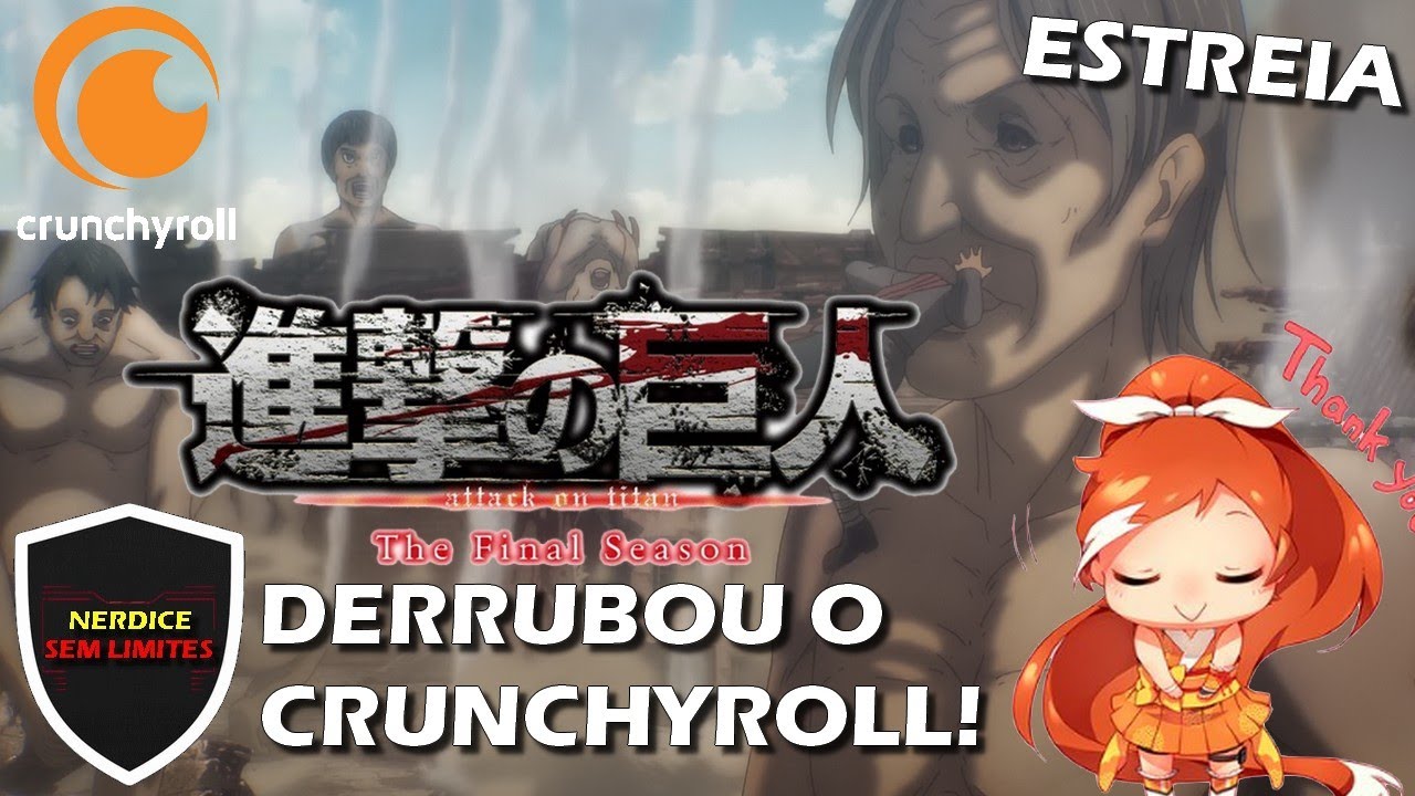 Estreia de Attack on Titan derruba temporariamente Crunchyroll e