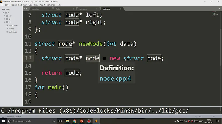 Binary Tree Code in C++